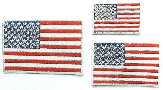 AMERICAN FLAG PATCH, U.S.A, Stars and Stripes *sew-on/iron-on* embroidered