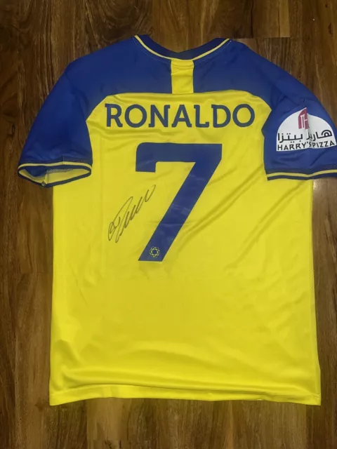 Cristiano Ronaldo Hand Signed Al Nassr  Home Shirt Jersey With Coa