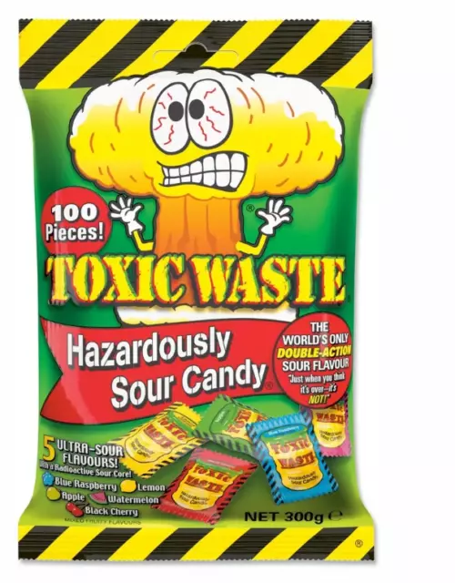 Toxic Waste ~ Hazardously Sour Candy ~ 57g ~ 5 Ultra Sour Flavours ~ New