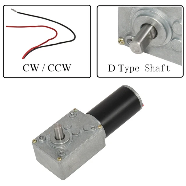 Motoriduttore A Vite Senza Fine 12V Con Encoder - Alta Coppia - 100 Giri/min Reversibile