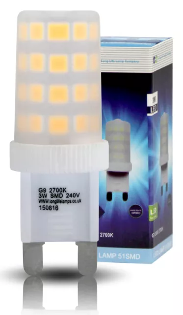G9 LED 3W = 30W Kapsel Glühbirne Ersatz für Halogen G9 240v warmweiß