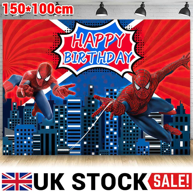 Spiderman Themed Children Backdrop Wall Banners Birthday Party Photo Background