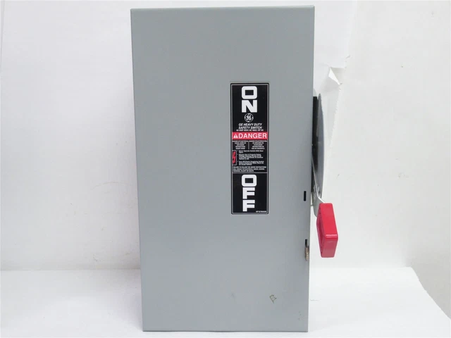 232502 New-No Box; GE THN3362 Safety Switch; 60A; 3P; 600VAC; NEMA 1