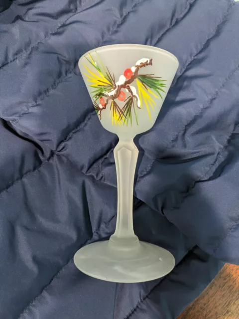 8 Vintage Fran Taylor, Gay Fad, Frosted Sherry Martini Glasses