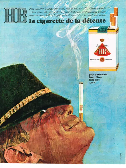 PUBLICITE ADVERTISING   104  1965  HB   cigarettes de détente