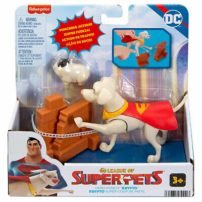Fisher-Price DC League Of Super-Pets Hero Punch Krypto Figurine Tout Neuf