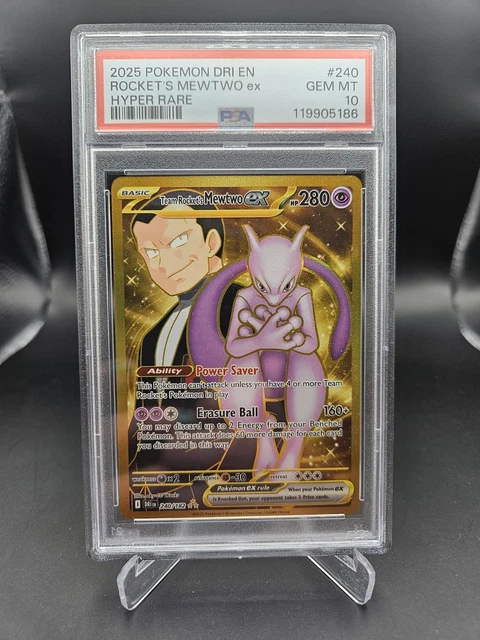 2025 POKEMON DRI En-Destined Rivals Hyper Rare Team Rocket's Mewtwo Ex ...