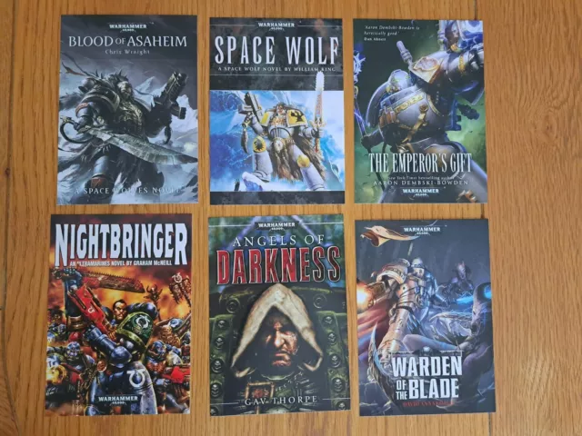 Schwarze Bibliothek Warhammer Space Marine Buch Cover Postkarten Konvolut A5 Größe Neu OOP