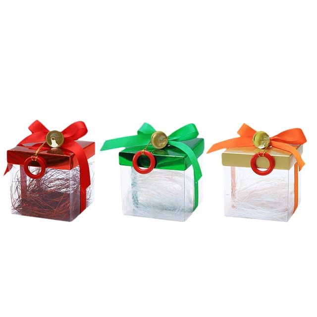 3 Pcs Christmas Boxes Christmas Candy Box Clear Container Gift Box