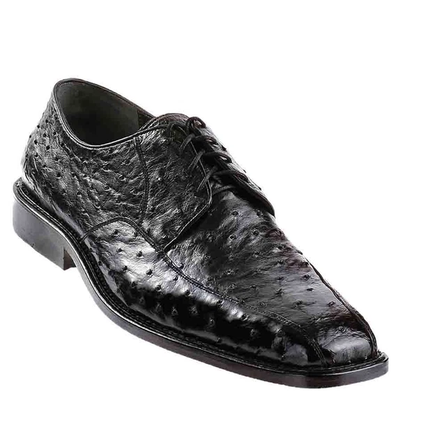 Los Altos Noir Complet Penne Autruche Bicyclette Orteil Homme Lacet Shoes (12)