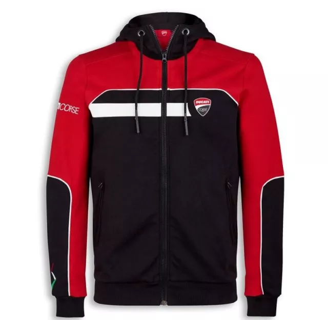 DUCATI CORSE SPEED Zipper Jacke Sweatjacke Sweatshirt Pullover Kapuze NEU %%%%