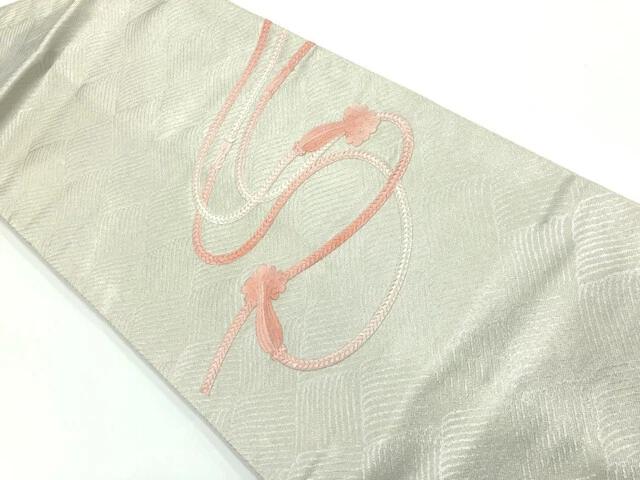 6548537: Japanese Kimono / Vintage  Nagoya Obi / Embroidery / Kumihimo Cord Patt