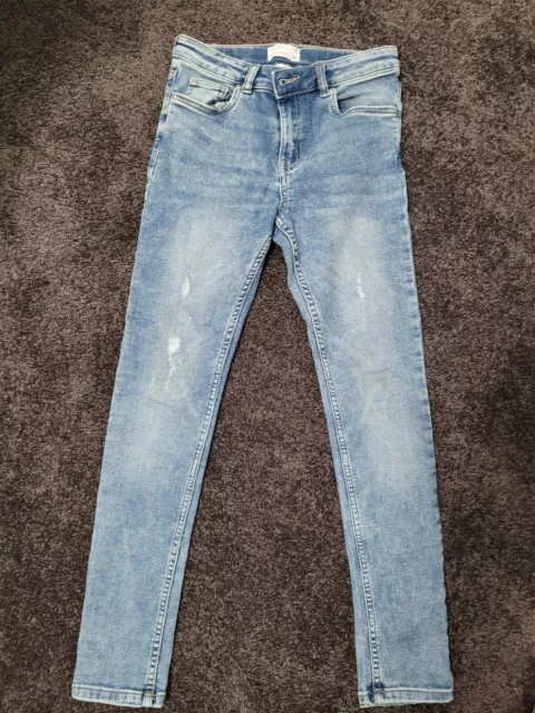 Boys Distressed blue Skinny denim Jeans. Size 12. Excellent Condition