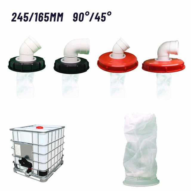 2 Filtri Per Serbatoio Acqua - Sacchetto A Rete 80 Micron, Lavabile, Per Acquario O Serbatoi Pioggia, 105x230 Mm - Foto 3