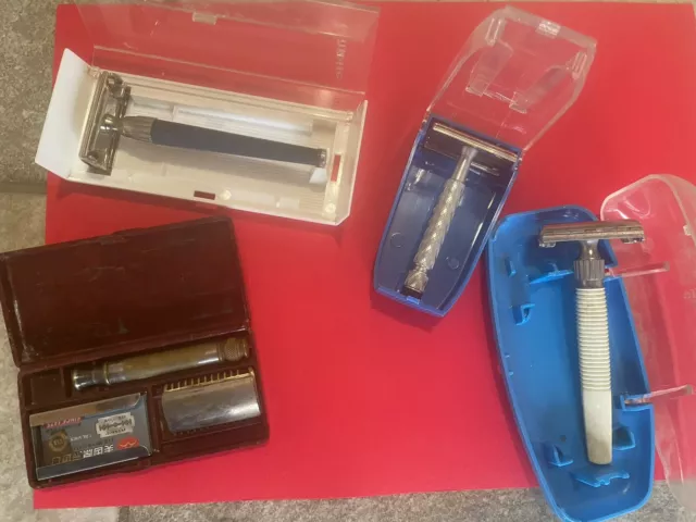 Rasoio Di Sicurezza Gillette Lotto Stock Vintage Razor  Old