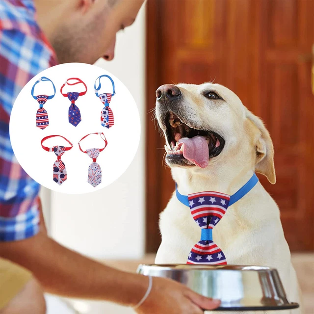 5 piezas corbatas de poliéster para mascotas perros raza grande