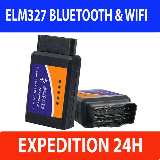 Interface Diagnostic ELM327 Bluetooth OBD2 Pour Voiture - Compatible Android, PC, Multi-marques