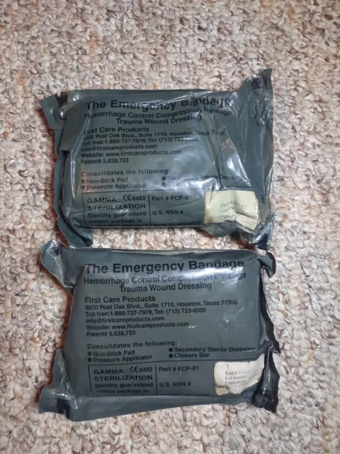 First Care-US Military "The Emergency Bandage" Trauma Wound Dressing x2 FCP-01