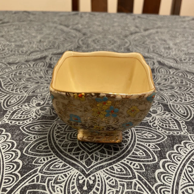 Vintage ROYAL WINTON GRIMWADES CHINTZ SUGAR AND CREAMER Blue And Yellow Floral 2
