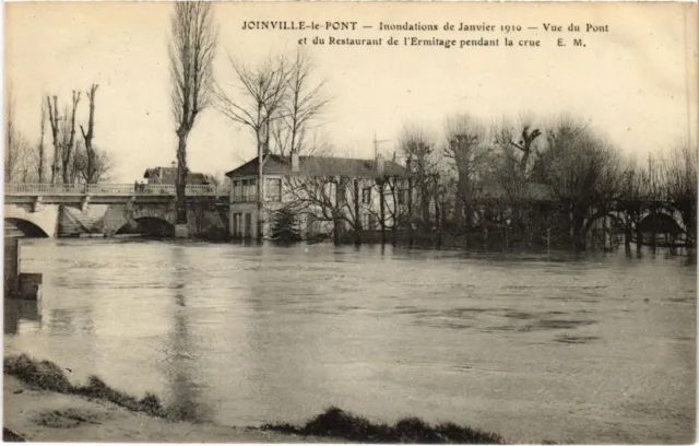 CPA AK Joinville le Pont Vue du Pont et du Restaurant FRANCE (1283486)