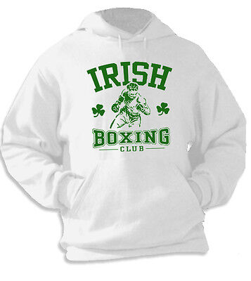 Felpa Sport hoodie KP25 Irish Boxing Club Pugilato Boxe Boxeur Trifoglio