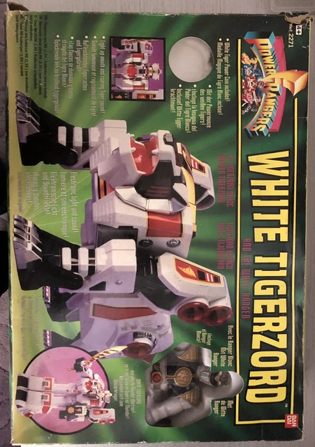 MIGHTY MORPHIN POWER Rangers White Tigerzord Boxed Bandai 1994 W Range mighty-morphin-power-rangers-white-tigerzord-boxed-bandai-1994-w-range