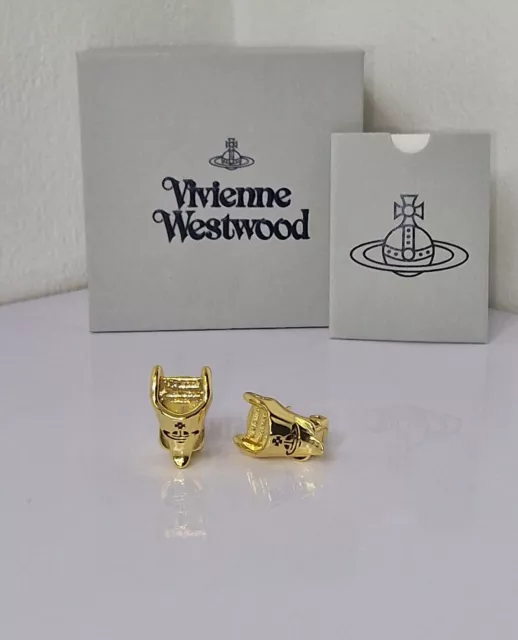 Pendientes de tachuelas de corsé de oro Vivienne Westwood