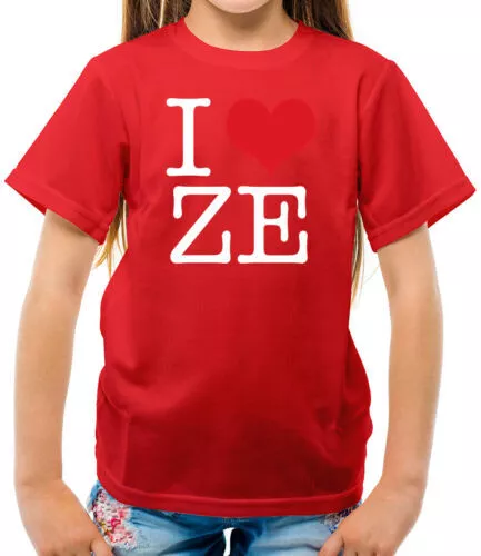 I Heart ZE - Kids T-Shirt - Zac Efron - Actor - Love - Fan - Merch - Films -Gift