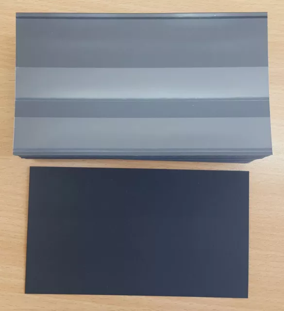 Hawid 2 Streifen Lagerkarten mit Folienabdeckung und schwarzer Karte Rückseite - ab 6,7p Karte