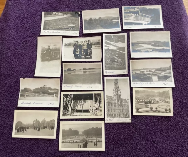 WWI Original Photos from Soldier’s Photo Album. Lot Of 15. Lot D