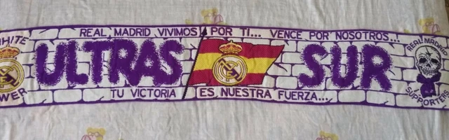 Bufanda Schal Scarf ULTRAS SUR Real Madrid Vintage Jahre Years 90