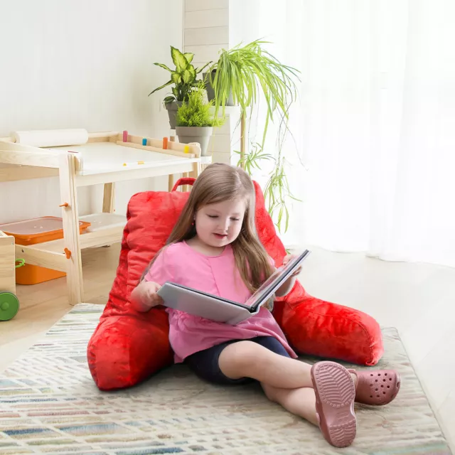 Bed Rest Reading Pillow for Kids & Teens Memory Foam TV Pillow With Arms Support