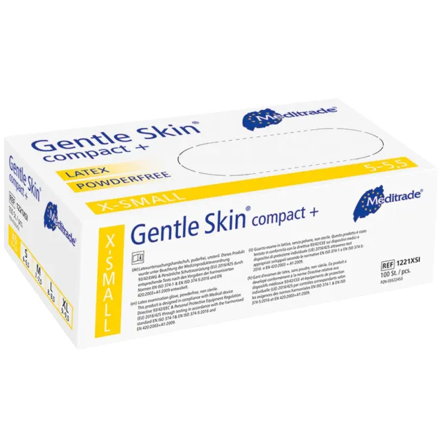 Guante desechable Meditrade Gentle Skin compact+ látex