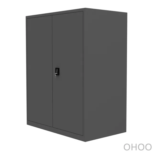 OHOO Lockable Steel Storage Cabinet  Office Home Furniture Filing Cabinets