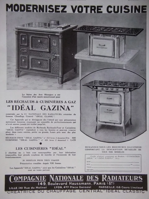 Publicité Ancienne Originale 1930 - Réchauds CLAMOND (Avocat Juge LEBEUF)