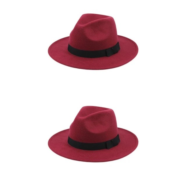Set 2 Berretto Di Feltro Da Donna Cappello Jazz Gorras Para Hombres