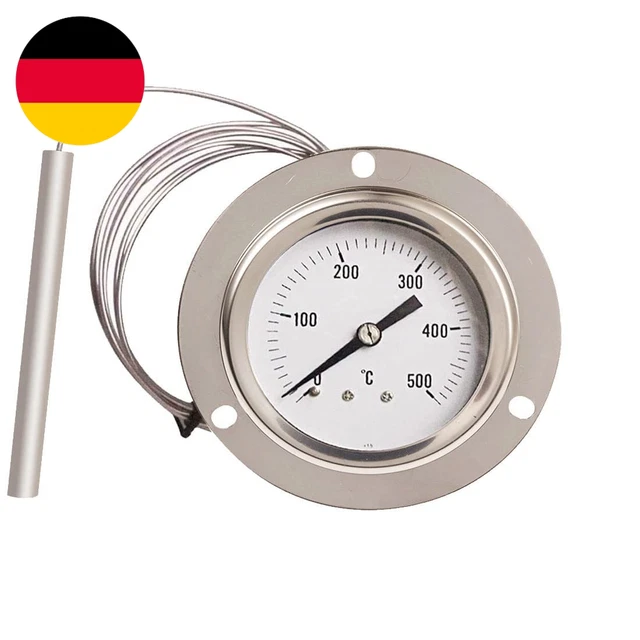 1x Ofenthermometer & 1x Kühlschrankthermometer – Edelstahl, Mechanisch, Kein Batteriebedarf Für Braten, Backen & Gefrierschrank