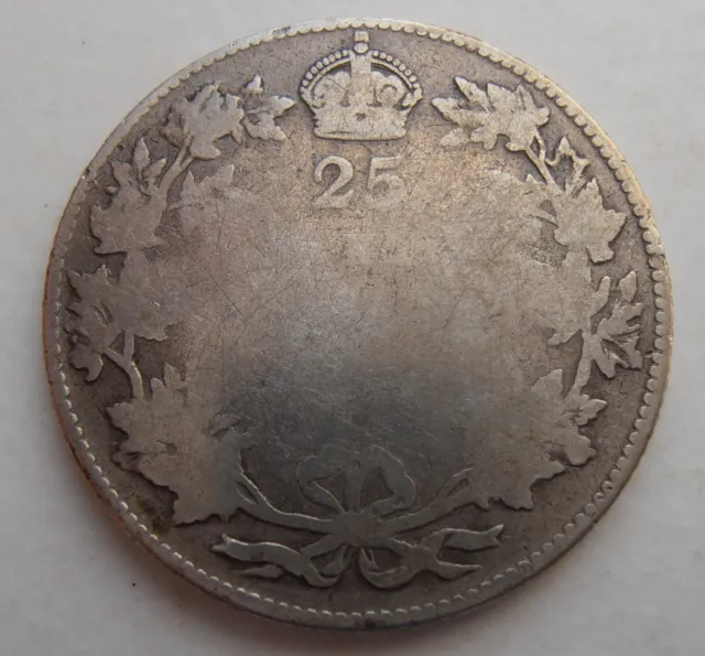 Canada Silver 25 Cents 1872