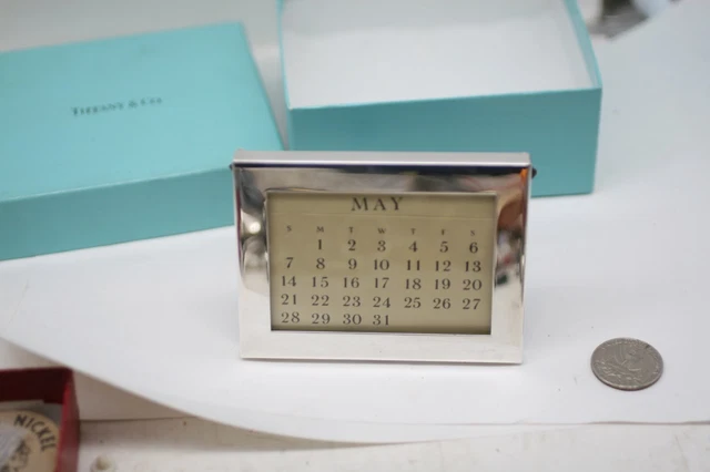 Vintage Tiffany & Co Makers Sterling Frame Desk Calendar Picture Frame M3 Vintage Tiffany & Co Makers Sterling Frame Desk Calendar Picture Frame M3