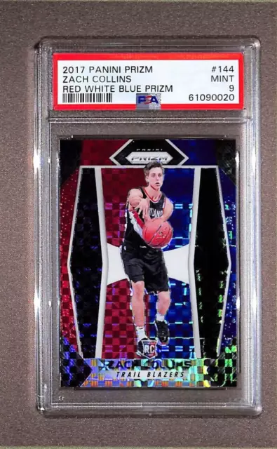 2017 Panini Prizm #144 Zack Collins Rookie RC Red White Blue Prizm PSA 9 - Mint