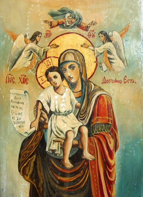 Icône En Bois Grecque Orthodoxe Saint Jean évangéliste Faite à La