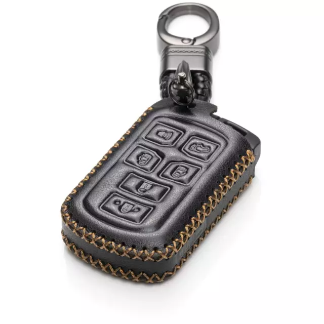 Vitodeco Genuine Leather Smart Key Keyless Remote Entry Fob Case Cover with Key