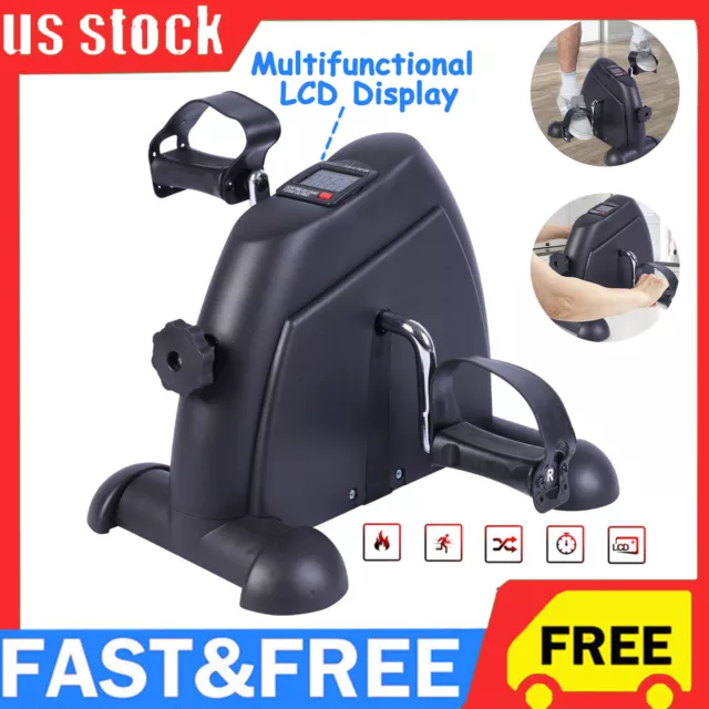 Portable Mini Cycle Bike Foot Pedal Exercise Machine Arm and Leg Recovery Peddle