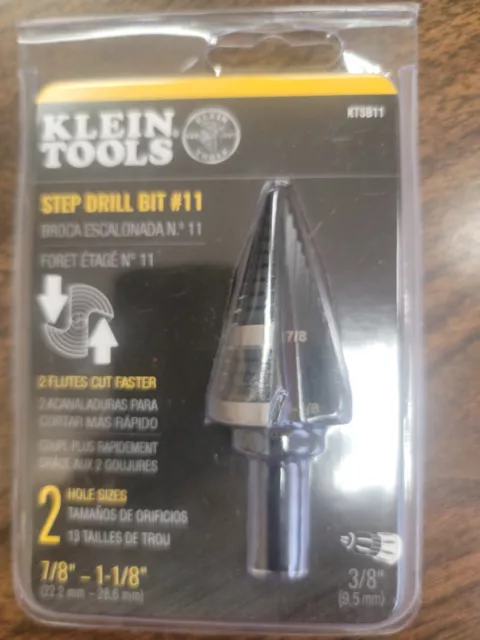 Klein Tools KTSB11 Double Fluted Step Drill Bit - Fast Shipping!!
