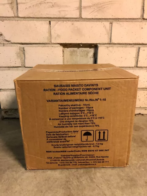 Authentic Lithuanian MRE Full Box - Ready-to-Eat Military Rations (10 packages) 3