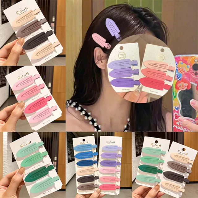 3pcs Seamless Hair Clip Candy Color Hairpin Styling Barrette Makeup Tools Ni