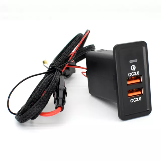 Auto Schnell QC3.0 Ladegerät Handy Steckdose Dual USB Port 12V Für VW SEAT KFZ 3