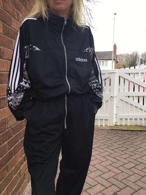 VTG LADIES Adidas Jumpsuit Sz 12 tracksuit all In 1 RARE GENUINE