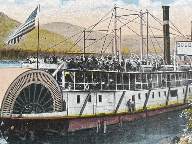 1907-14 Vintage Postcard Steamer On Excursion Trip Up Columbia River Oregon