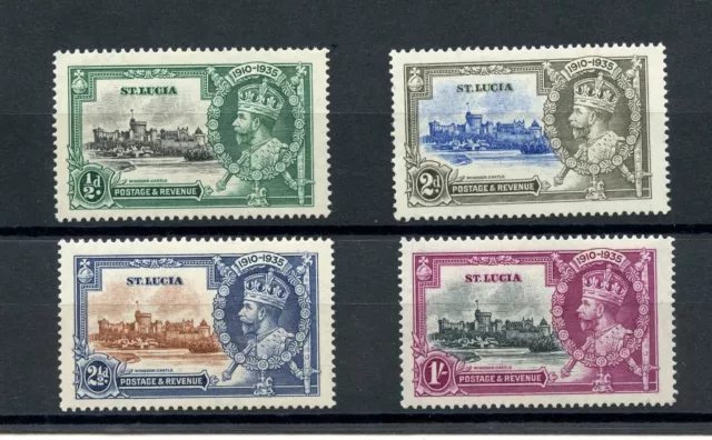 St Lucia #91-94 (ST291) Complete 1935 Silver Jubilee issue, M, VLH, VF